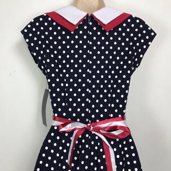 Stop Staring Red White Blue Swing Dress NWT - Picture 5 of 6